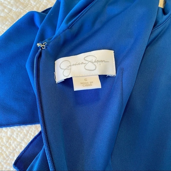 Jessica Simpson NWT Asymmetrical Batwing Nautical Blue Dress - 6 - Picture 8 of 15